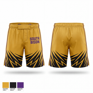 Fight Shorts, South bison, Wrestling, Teamtime, Team time, sublimation, custom sports apparel, team uniforms, spirit wear, spiritwear, sports uniforms, custom shirts, team store, custom team store, fundraiser sports, apparel fundraiser