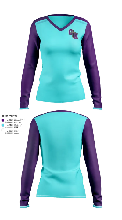 Columbia Knights Football 69359325 Women's Long Sleeve V-neck Shirt - 41