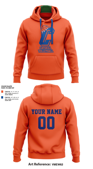 Hoodie, Catskill Volleyball, Women's Volleyball, Teamtime, Team time, sublimation, custom sports apparel, team uniforms, spirit wear, spiritwear, sports uniforms, custom shirts, team store, custom team store, fundraiser sports, apparel fundraiser
