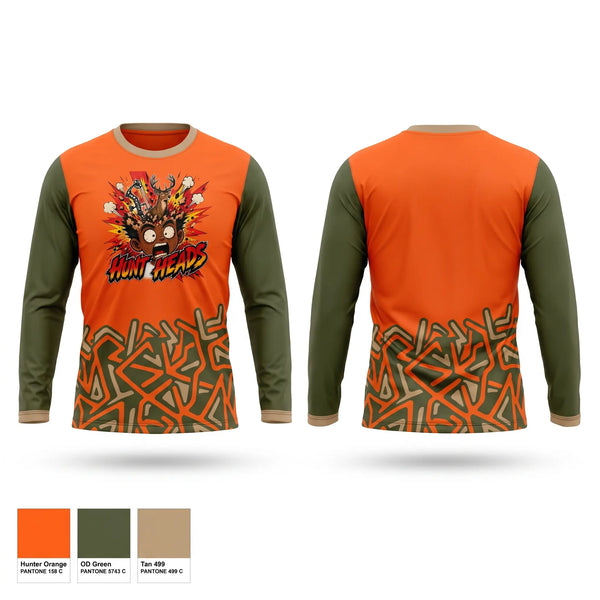 Long Sleeve Performance Shirt, Hunt Heads Social Club, , Teamtime, Team time, sublimation, custom sports apparel, team uniforms, spirit wear, spiritwear, sports uniforms, custom shirts, team store, custom team store, fundraiser sports, apparel fundraiser