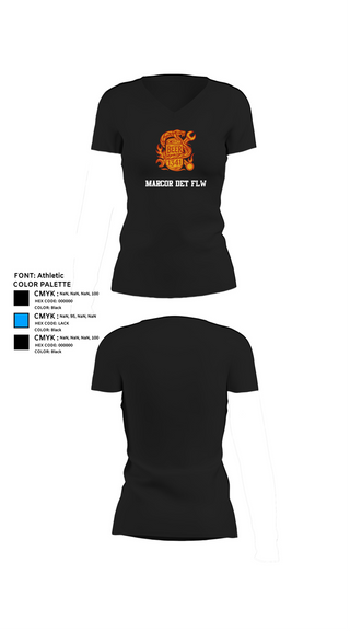 Womens Short Sleeve Vneck Shirt, MARCOR DET FLW, , Teamtime, Team time, sublimation, custom sports apparel, team uniforms, spirit wear, spiritwear, sports uniforms, custom shirts, team store, custom team store, fundraiser sports, apparel fundraiser