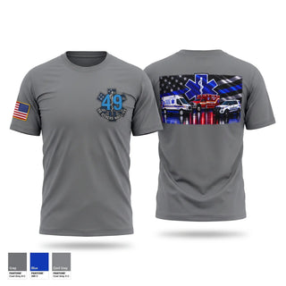 Old School Cotton Feel Shirt, Coudersport Ems, EMS/EMT, Teamtime, Team time, sublimation, custom sports apparel, team uniforms, spirit wear, spiritwear, sports uniforms, custom shirts, team store, custom team store, fundraiser sports, apparel fundraiser