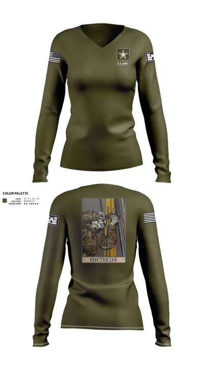 378th ECC 79902608 Women's Long Sleeve V-neck Shirt - 21