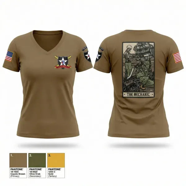 Womens Short Sleeve Vneck Shirt, 2ID DIVARTY, Army, Teamtime, Team time, sublimation, custom sports apparel, team uniforms, spirit wear, spiritwear, sports uniforms, custom shirts, team store, custom team store, fundraiser sports, apparel fundraiser