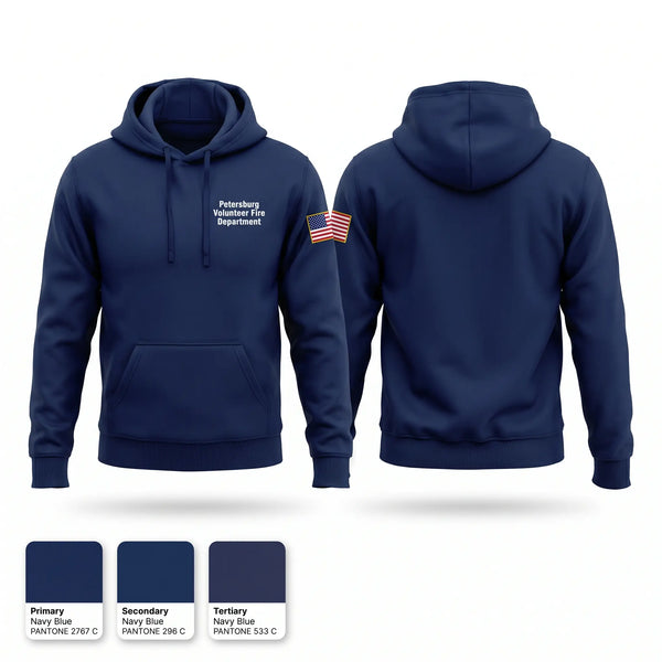 Hoodie, Petersburg Volunteer Fire Department, Fire Department, Teamtime, Team time, sublimation, custom sports apparel, team uniforms, spirit wear, spiritwear, sports uniforms, custom shirts, team store, custom team store, fundraiser sports, apparel fundraiser
