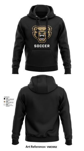 Hoodie, Golden Grizzlies Soccer, Women's Soccer, Teamtime, Team time, sublimation, custom sports apparel, team uniforms, spirit wear, spiritwear, sports uniforms, custom shirts, team store, custom team store, fundraiser sports, apparel fundraiser