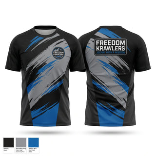 Soft Poly Tee Cotton Like Feel, Freedom Krawlers, , Teamtime, Team time, sublimation, custom sports apparel, team uniforms, spirit wear, spiritwear, sports uniforms, custom shirts, team store, custom team store, fundraiser sports, apparel fundraiser