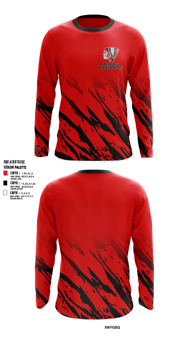 Long Sleeve Performance Shirt, Lady Saukees Basketball, Women's Basketball, Teamtime, Team time, sublimation, custom sports apparel, team uniforms, spirit wear, spiritwear, sports uniforms, custom shirts, team store, custom team store, fundraiser sports, apparel fundraiser