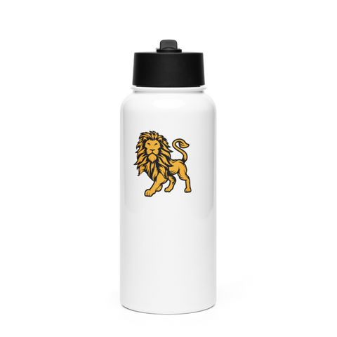 Lions Defense 6766522 Stainless Steel Water Bottle with a Straw Lid