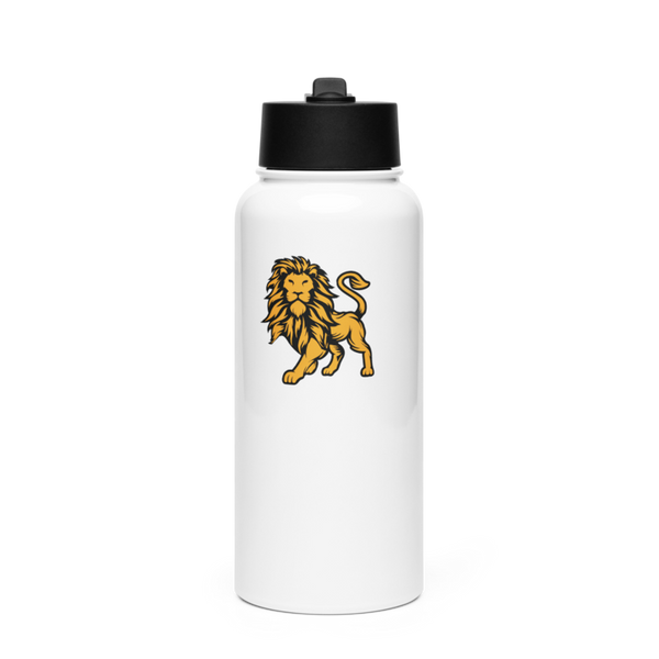 Lions Defense 6766522 Stainless Steel Water Bottle with a Straw Lid