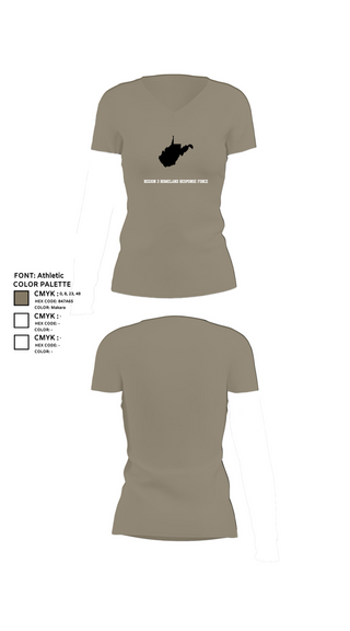 Womens Short Sleeve Vneck Shirt, Region 3 Homeland Response Force, , Teamtime, Team time, sublimation, custom sports apparel, team uniforms, spirit wear, spiritwear, sports uniforms, custom shirts, team store, custom team store, fundraiser sports, apparel fundraiser