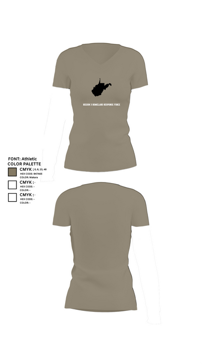 Region 3 Homeland Response Force 34212172 Women's Short Sleeve V-neck Shirt - 64