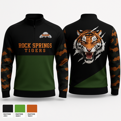 Rock Springs Tigers 48628423 Quarter Zip Jacket - 1