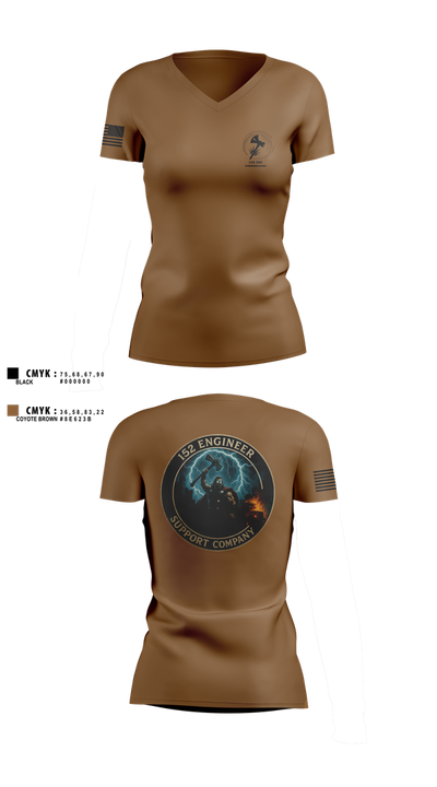 152 ESC 95946759 Women's Short Sleeve V-neck Shirt - 11