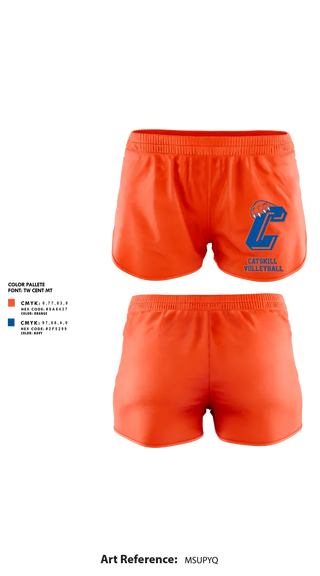 Womens Shorts, Catskill Volleyball, Women's Volleyball, Teamtime, Team time, sublimation, custom sports apparel, team uniforms, spirit wear, spiritwear, sports uniforms, custom shirts, team store, custom team store, fundraiser sports, apparel fundraiser