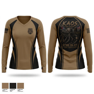 Womens Long Sleeve Vneck Shirt, 805th Military Police Company, Army, Teamtime, Team time, sublimation, custom sports apparel, team uniforms, spirit wear, spiritwear, sports uniforms, custom shirts, team store, custom team store, fundraiser sports, apparel fundraiser