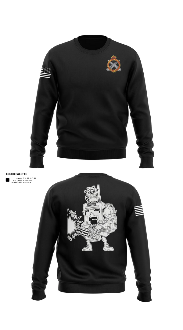 Crew Neck Sweatshirt, 2nd Platoon, National Guard, Teamtime, Team time, sublimation, custom sports apparel, team uniforms, spirit wear, spiritwear, sports uniforms, custom shirts, team store, custom team store, fundraiser sports, apparel fundraiser
