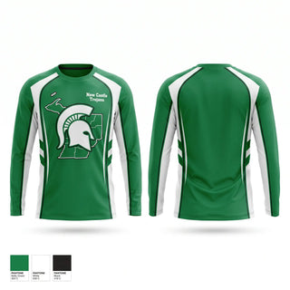 Long Sleeve Performance Shirt, New Castle Trojans, Spirit Store, Teamtime, Team time, sublimation, custom sports apparel, team uniforms, spirit wear, spiritwear, sports uniforms, custom shirts, team store, custom team store, fundraiser sports, apparel fundraiser