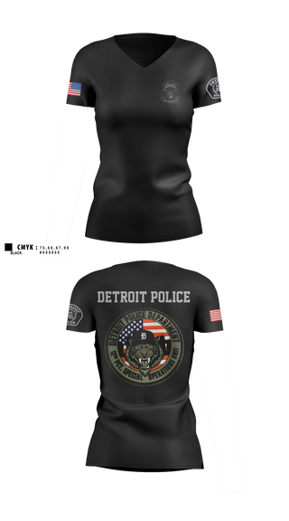 Womens Short Sleeve Vneck Shirt, 12th Precinct Special Operations, Police, Teamtime, Team time, sublimation, custom sports apparel, team uniforms, spirit wear, spiritwear, sports uniforms, custom shirts, team store, custom team store, fundraiser sports, apparel fundraiser
