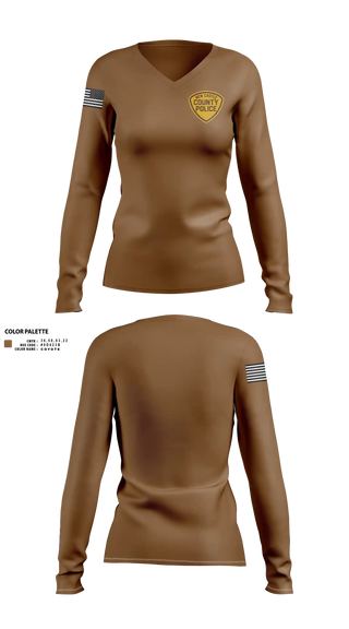 Womens Long Sleeve Vneck Shirt, V.C.I.T, Police, Teamtime, Team time, sublimation, custom sports apparel, team uniforms, spirit wear, spiritwear, sports uniforms, custom shirts, team store, custom team store, fundraiser sports, apparel fundraiser