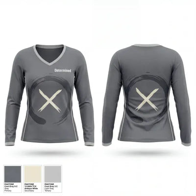 Determined 41404466 Women's Long Sleeve V-neck Shirt - 1