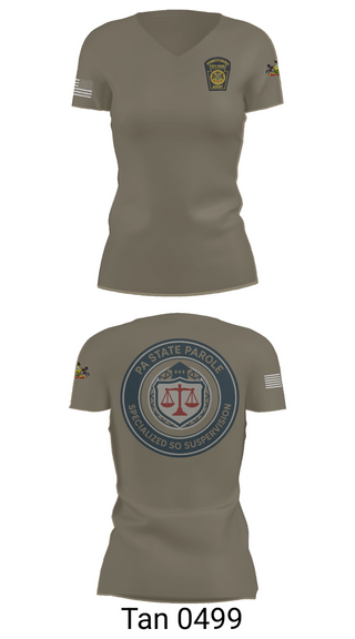 Womens Short Sleeve Vneck Shirt, Specialized Sex Offender Supervision, Police, Teamtime, Team time, sublimation, custom sports apparel, team uniforms, spirit wear, spiritwear, sports uniforms, custom shirts, team store, custom team store, fundraiser sports, apparel fundraiser
