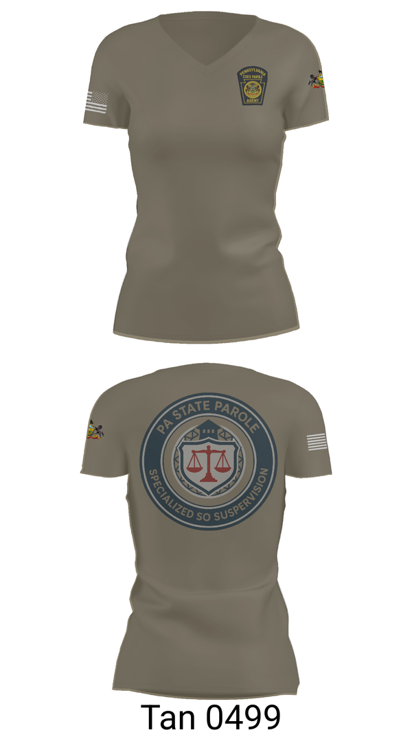 Womens Short Sleeve Vneck Shirt, Specialized Sex Offender Supervision, Police, Teamtime, Team time, sublimation, custom sports apparel, team uniforms, spirit wear, spiritwear, sports uniforms, custom shirts, team store, custom team store, fundraiser sports, apparel fundraiser