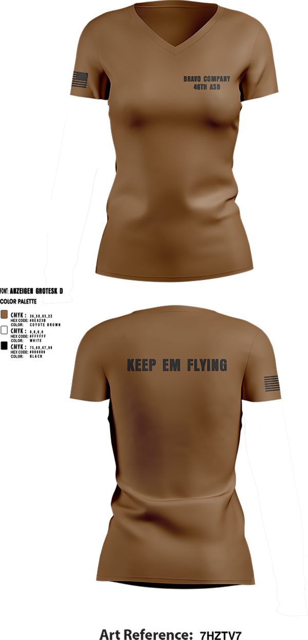 Womens Short Sleeve Vneck Shirt, Bravo company 46th ASB, , Teamtime, Team time, sublimation, custom sports apparel, team uniforms, spirit wear, spiritwear, sports uniforms, custom shirts, team store, custom team store, fundraiser sports, apparel fundraiser