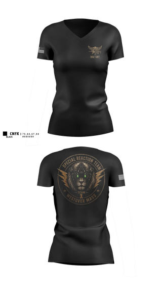 Womens Short Sleeve Vneck Shirt, 382 Special Reaction Team, Army, Teamtime, Team time, sublimation, custom sports apparel, team uniforms, spirit wear, spiritwear, sports uniforms, custom shirts, team store, custom team store, fundraiser sports, apparel fundraiser