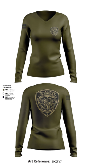 Womens Long Sleeve Vneck Shirt, Crime Suppression Unit, Police, Teamtime, Team time, sublimation, custom sports apparel, team uniforms, spirit wear, spiritwear, sports uniforms, custom shirts, team store, custom team store, fundraiser sports, apparel fundraiser