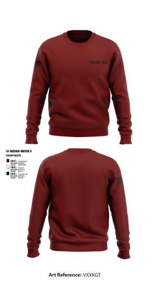 Crew Neck Sweatshirt, POLICE K9, , Teamtime, Team time, sublimation, custom sports apparel, team uniforms, spirit wear, spiritwear, sports uniforms, custom shirts, team store, custom team store, fundraiser sports, apparel fundraiser