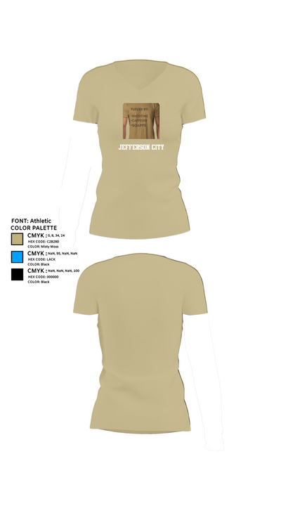 Jefferson City 36022409 Women's Short Sleeve V-neck Shirt - 80