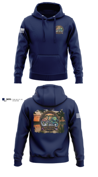 Hoodie, NIOC PACIFIC - RIMPAC 2026, Navy, Teamtime, Team time, sublimation, custom sports apparel, team uniforms, spirit wear, spiritwear, sports uniforms, custom shirts, team store, custom team store, fundraiser sports, apparel fundraiser