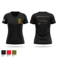 1st Infantry Division Sustainment Brigade Women's Short Sleeve V-neck Shirt - 1