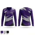 Dungeness Greywolves Women's Long Sleeve V-neck Shirt - 1