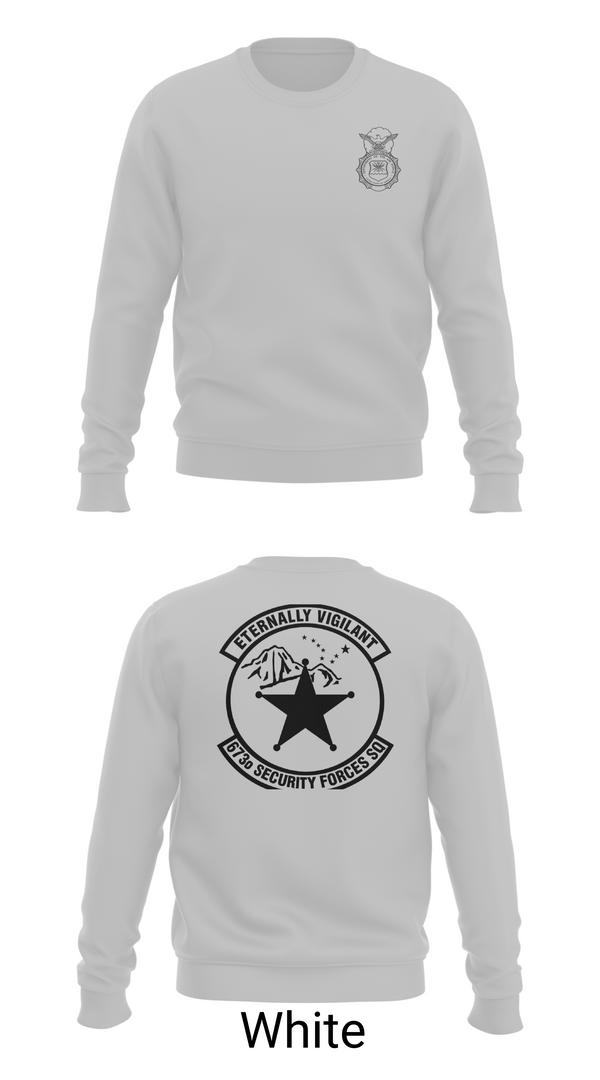 Crew Neck Sweatshirt, 673d Security Forces Squadron, Air Force, Teamtime, Team time, sublimation, custom sports apparel, team uniforms, spirit wear, spiritwear, sports uniforms, custom shirts, team store, custom team store, fundraiser sports, apparel fundraiser