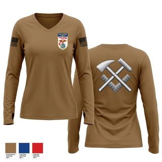 Womens Long Sleeve Vneck Shirt, ESSEX ER01, Navy, Teamtime, Team time, sublimation, custom sports apparel, team uniforms, spirit wear, spiritwear, sports uniforms, custom shirts, team store, custom team store, fundraiser sports, apparel fundraiser