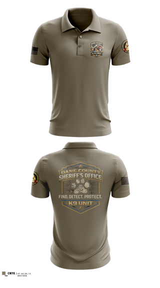 Short Sleeve Performance Polo, Dane County K9, Police, Teamtime, Team time, sublimation, custom sports apparel, team uniforms, spirit wear, spiritwear, sports uniforms, custom shirts, team store, custom team store, fundraiser sports, apparel fundraiser