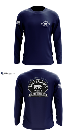 Long Sleeve Performance Shirt, San Fernando Police Department, Police, Teamtime, Team time, sublimation, custom sports apparel, team uniforms, spirit wear, spiritwear, sports uniforms, custom shirts, team store, custom team store, fundraiser sports, apparel fundraiser