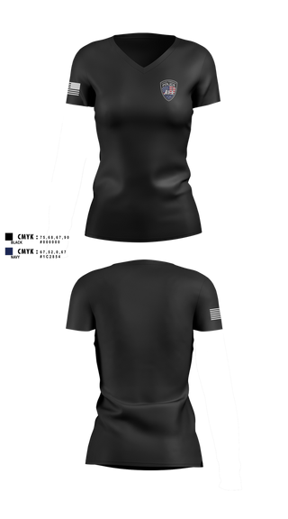 Womens Short Sleeve Vneck Shirt, Ocean Township Police, Police, Teamtime, Team time, sublimation, custom sports apparel, team uniforms, spirit wear, spiritwear, sports uniforms, custom shirts, team store, custom team store, fundraiser sports, apparel fundraiser
