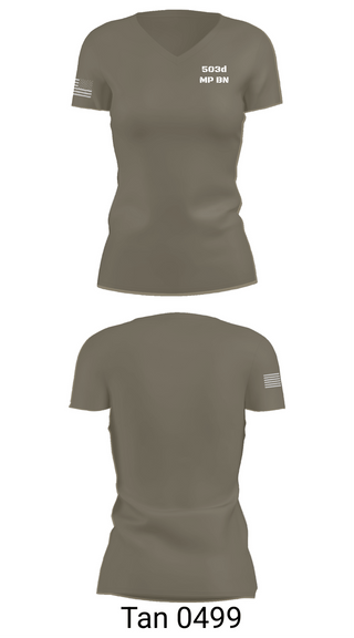 Womens Short Sleeve Vneck Shirt, 503d MP BN, Army, Teamtime, Team time, sublimation, custom sports apparel, team uniforms, spirit wear, spiritwear, sports uniforms, custom shirts, team store, custom team store, fundraiser sports, apparel fundraiser