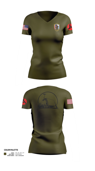 Womens Short Sleeve Vneck Shirt, 13th MDB, Army, Teamtime, Team time, sublimation, custom sports apparel, team uniforms, spirit wear, spiritwear, sports uniforms, custom shirts, team store, custom team store, fundraiser sports, apparel fundraiser