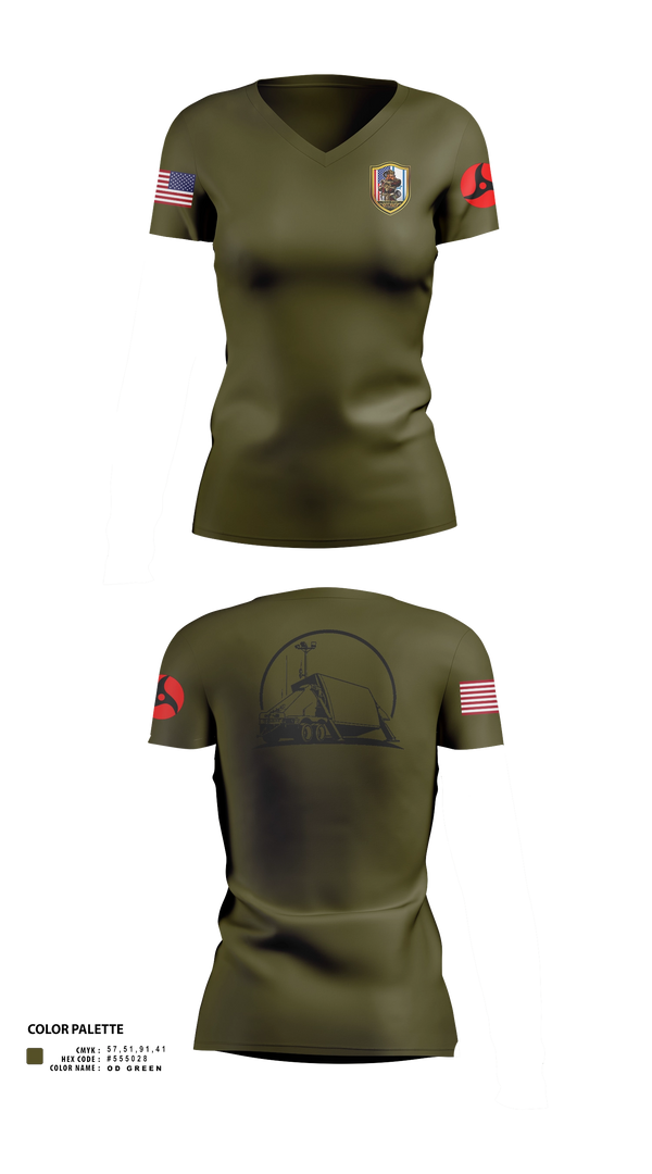 Womens Short Sleeve Vneck Shirt, 13th MDB, Army, Teamtime, Team time, sublimation, custom sports apparel, team uniforms, spirit wear, spiritwear, sports uniforms, custom shirts, team store, custom team store, fundraiser sports, apparel fundraiser
