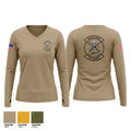 B-Co 834th ASB 11219519 Women's Long Sleeve V-neck Shirt - 1
