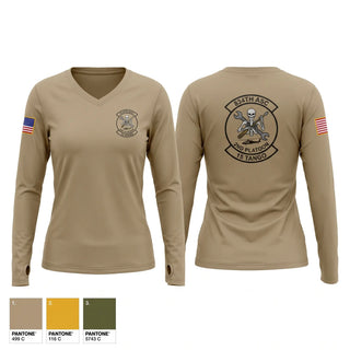 Womens Long Sleeve Vneck Shirt, B-Co 834th ASB, National Guard, Teamtime, Team time, sublimation, custom sports apparel, team uniforms, spirit wear, spiritwear, sports uniforms, custom shirts, team store, custom team store, fundraiser sports, apparel fundraiser