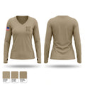 653 RSG 4973171 Women's Long Sleeve V-neck Shirt - 1