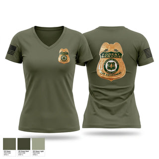 Womens Short Sleeve Vneck Shirt, U.S. Forest Service, Police, Teamtime, Team time, sublimation, custom sports apparel, team uniforms, spirit wear, spiritwear, sports uniforms, custom shirts, team store, custom team store, fundraiser sports, apparel fundraiser