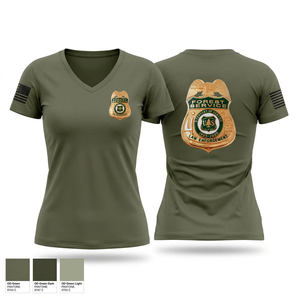 Womens Short Sleeve Vneck Shirt, U.S. Forest Service, Police, Teamtime, Team time, sublimation, custom sports apparel, team uniforms, spirit wear, spiritwear, sports uniforms, custom shirts, team store, custom team store, fundraiser sports, apparel fundraiser