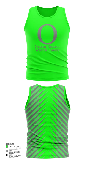 Mens Track Singlet, Ocean Breeze Wave Runners, Track & Field, Teamtime, Team time, sublimation, custom sports apparel, team uniforms, spirit wear, spiritwear, sports uniforms, custom shirts, team store, custom team store, fundraiser sports, apparel fundraiser