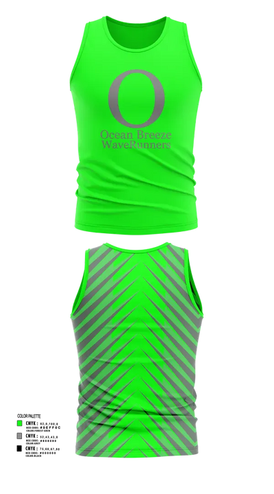 Ocean Breeze Wave Runners 62388964 Men's Track Singlet - 4